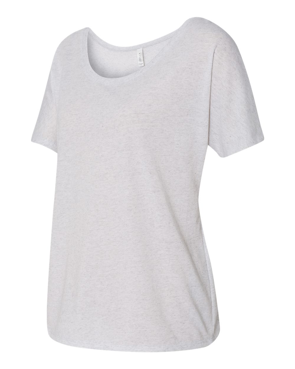 Women’s Slouchy Tee - Side - B80606113 - White Fleck Triblend