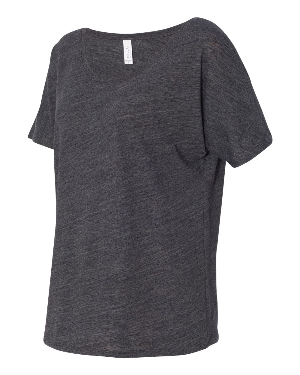 Women’s Slouchy Tee - Side - B80606493 - Charcoal Black Slub