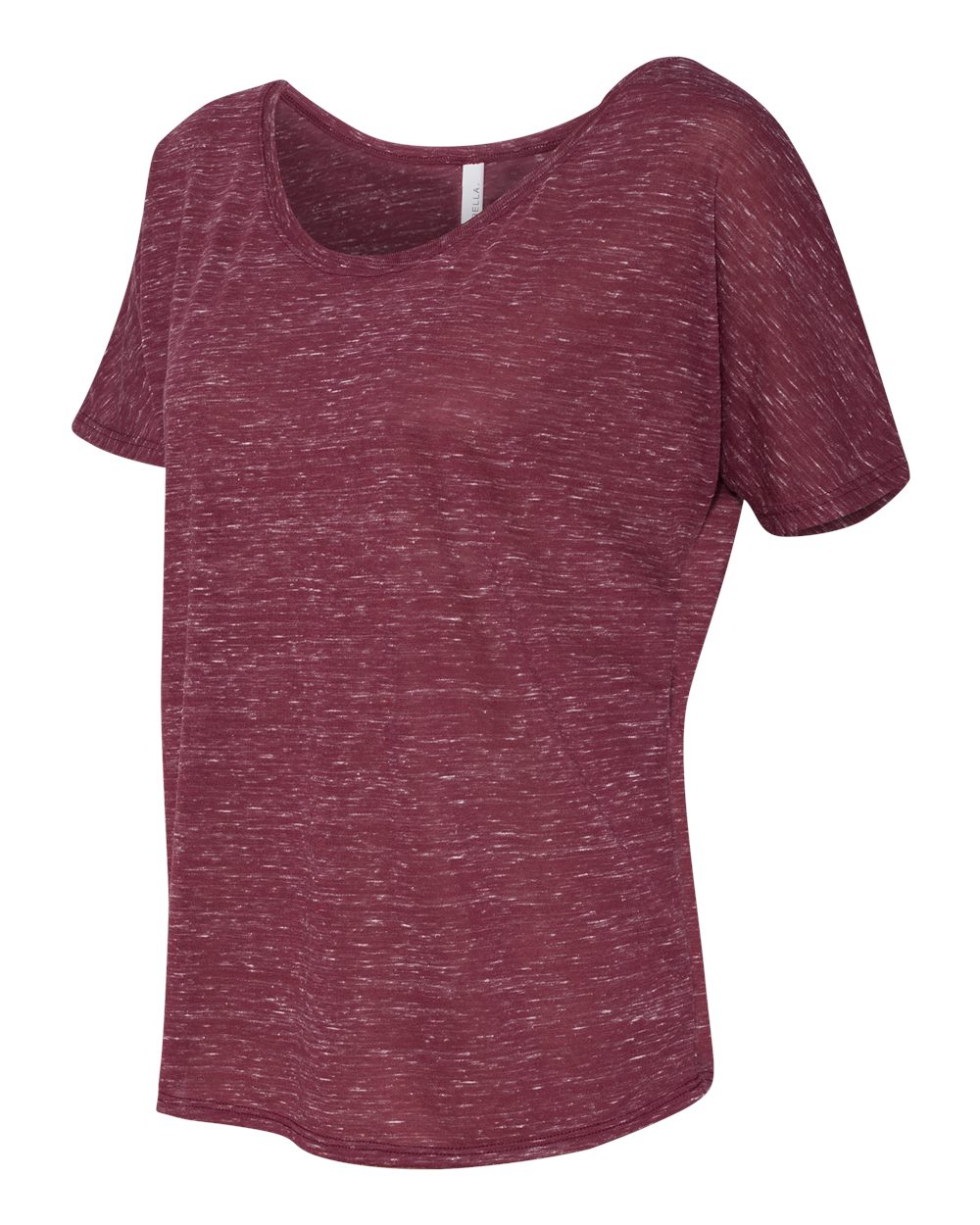 Women’s Slouchy Tee - Side - B80606533 - Maroon Marble