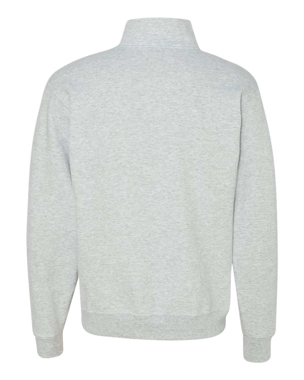 Unisex Nublend® Cadet Collar Quarter-Zip Sweatshirt - Back - B85735023 - Ash