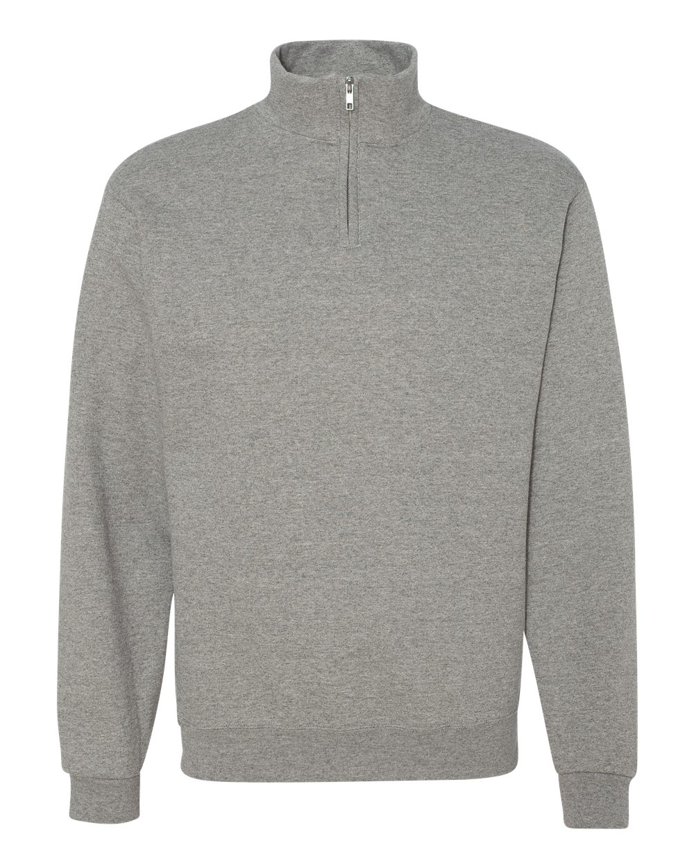 Unisex Nublend® Cadet Collar Quarter-Zip Sweatshirt - Front - B85735583 - Oxford