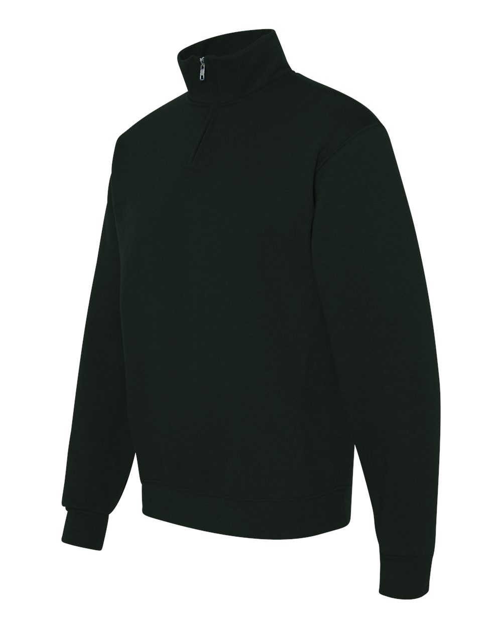 Unisex Nublend® Cadet Collar Quarter-Zip Sweatshirt - Side - B85735503 - Black