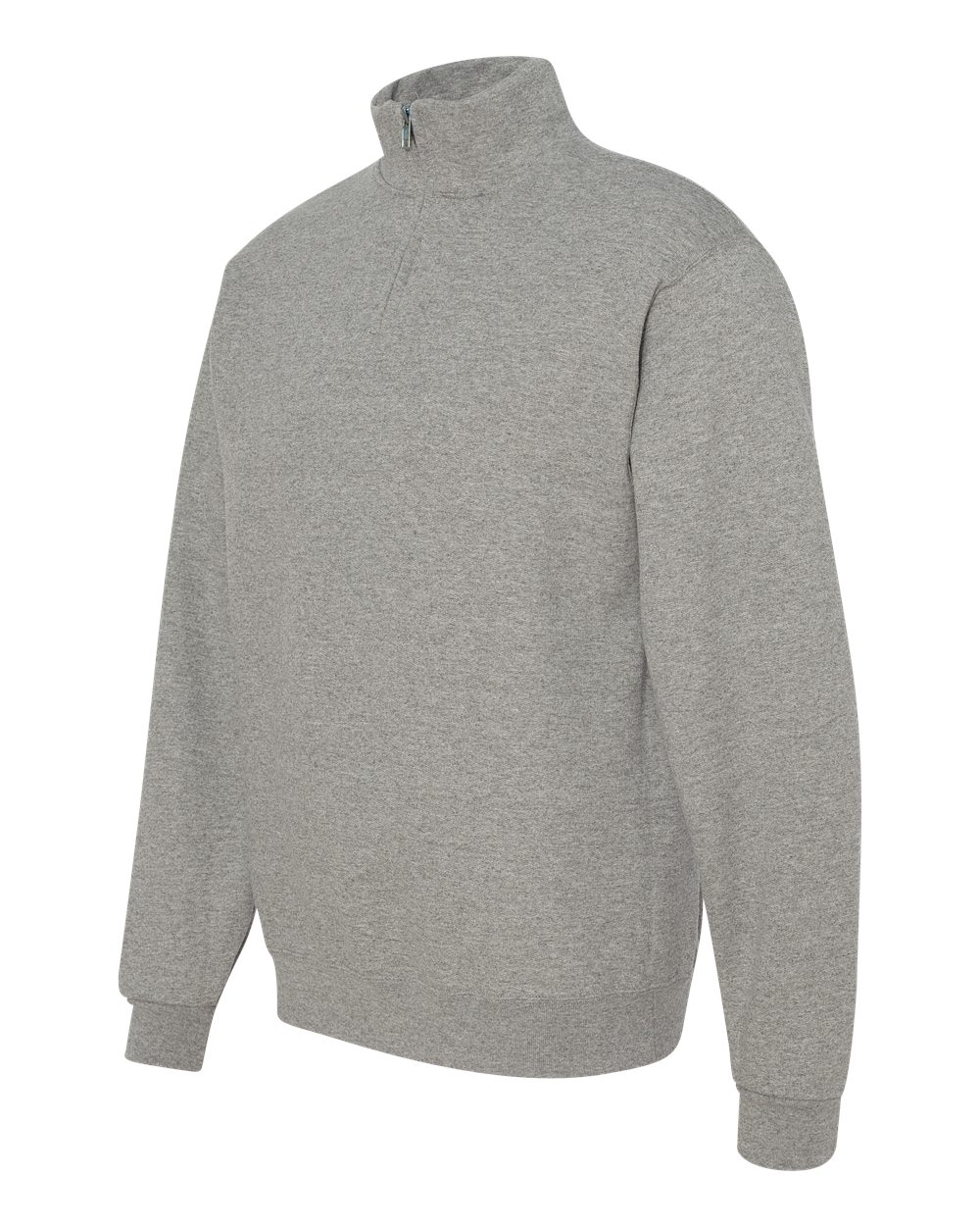 Unisex Nublend® Cadet Collar Quarter-Zip Sweatshirt - Side - B85735583 - Oxford