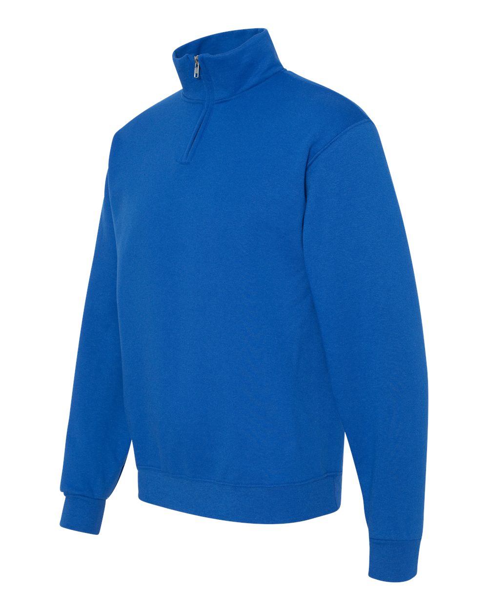 Unisex Nublend® Cadet Collar Quarter-Zip Sweatshirt - Side - B85735753 - Royal