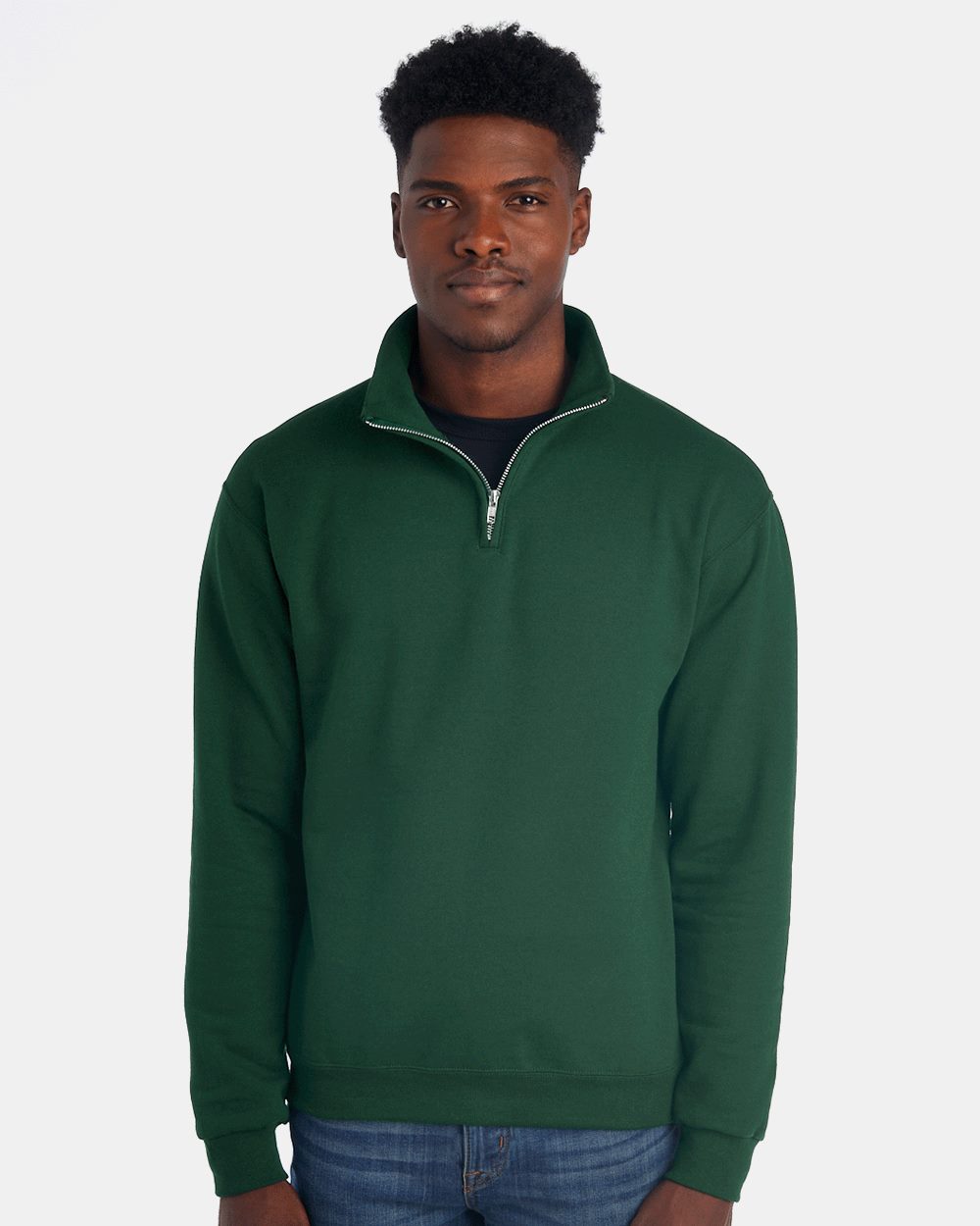 Unisex Nublend® Cadet Collar Quarter-Zip Sweatshirt - styleImage