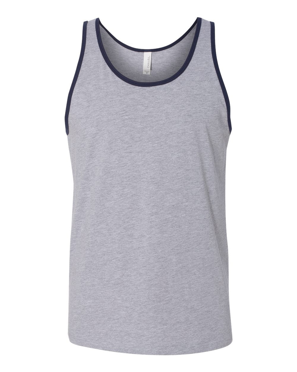 Jersey Tank - Front - B80806572 - Athletic Heather/ Navy