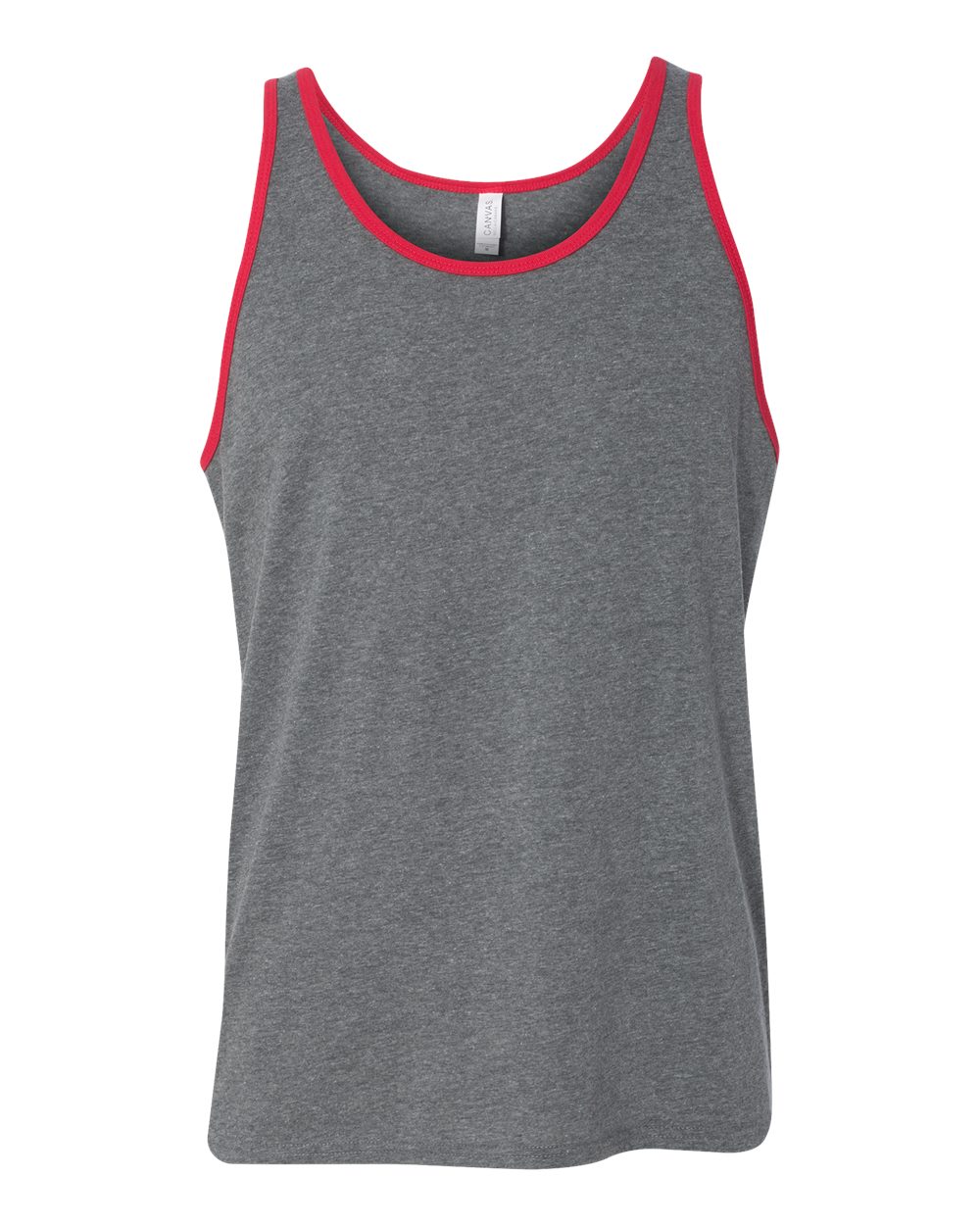 Jersey Tank - Front - B80806722 - Deep Heather/ Red