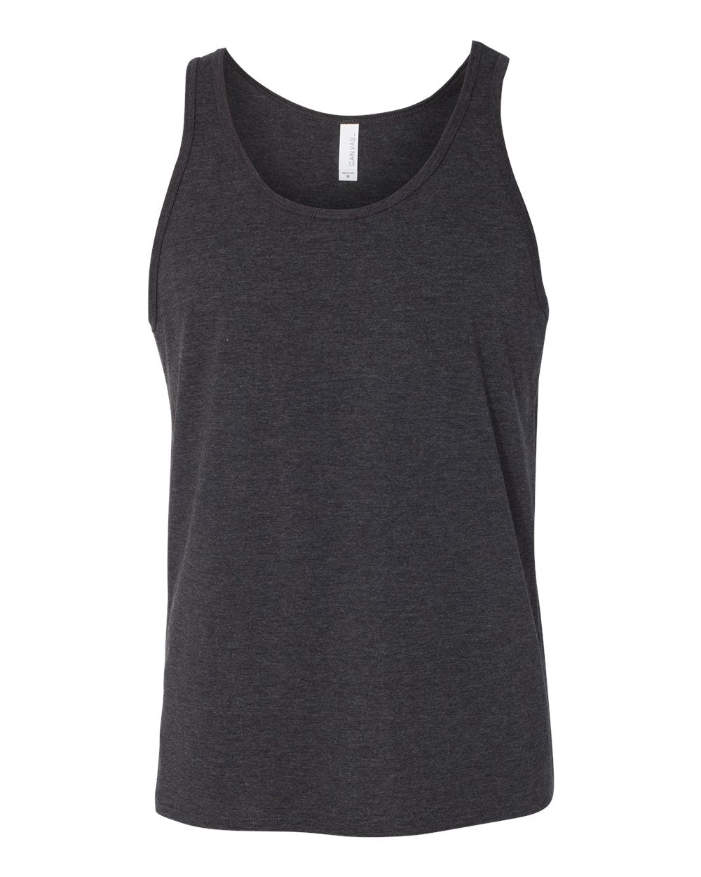 Jersey Tank - Front - B80806982 - Charcoal Black Triblend/ Solid Black Triblend