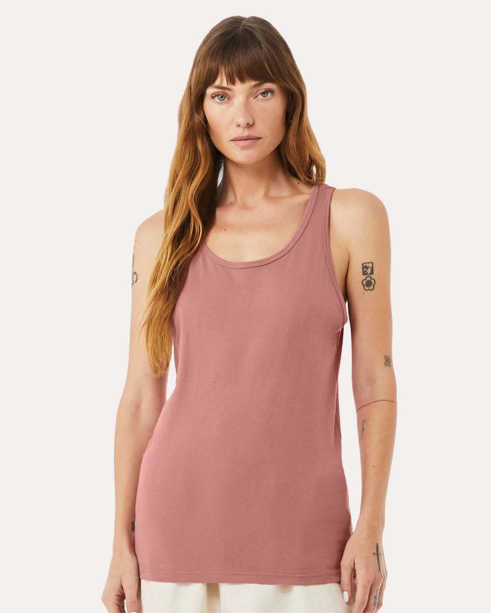 Jersey Tank - OnModelFront - B80806442 - Mauve
