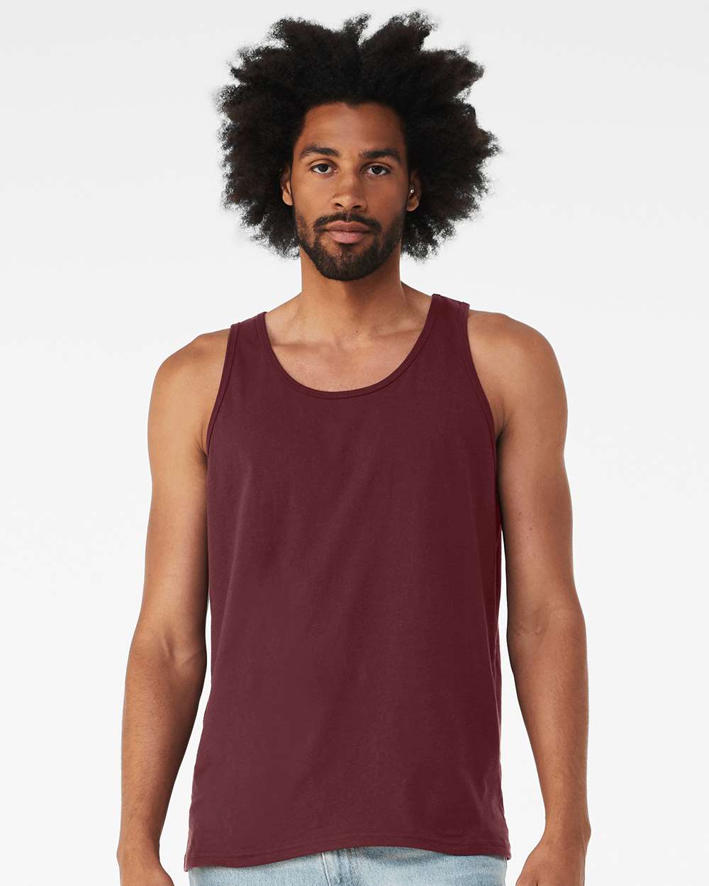 Jersey Tank - OnModelFront - B80806542 - Maroon