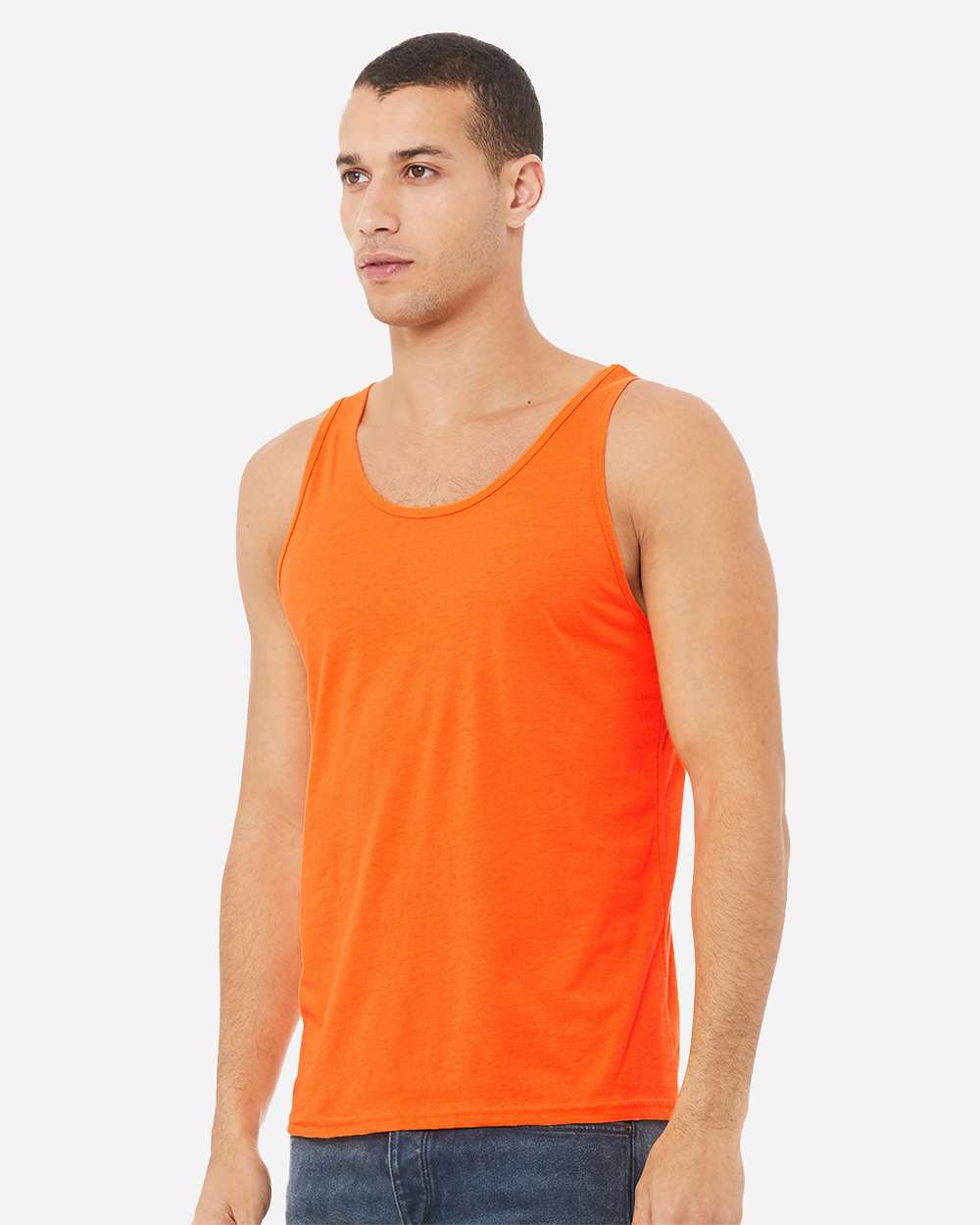 Jersey Tank - OnModelSide - B80806332 - Neon Orange