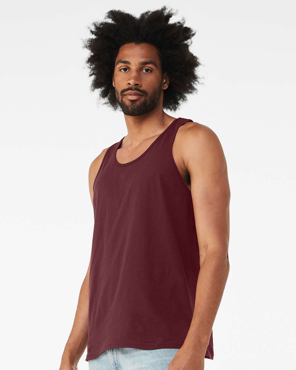 Jersey Tank - OnModelSide - B80806542 - Maroon
