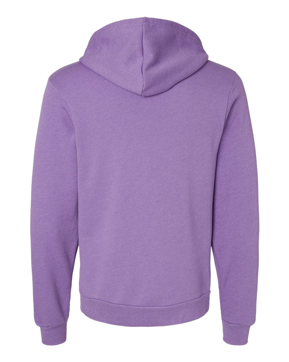 Unisex Sponge Fleece Hoodie - Back - B86306212 - Heather Team Purple