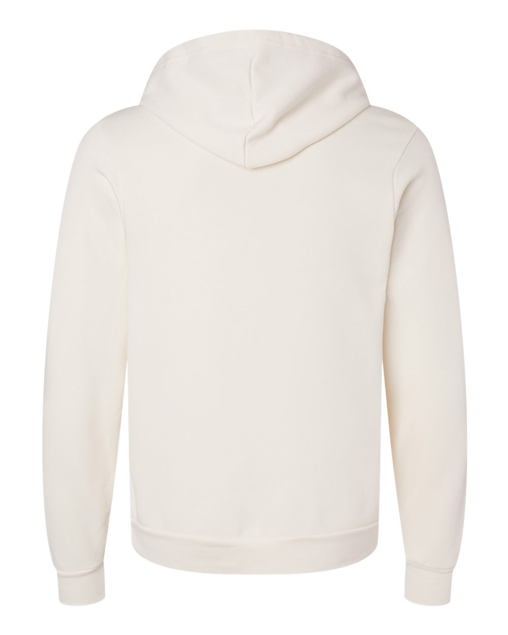 Unisex Sponge Fleece Hoodie - Back - B86306232 - Natural