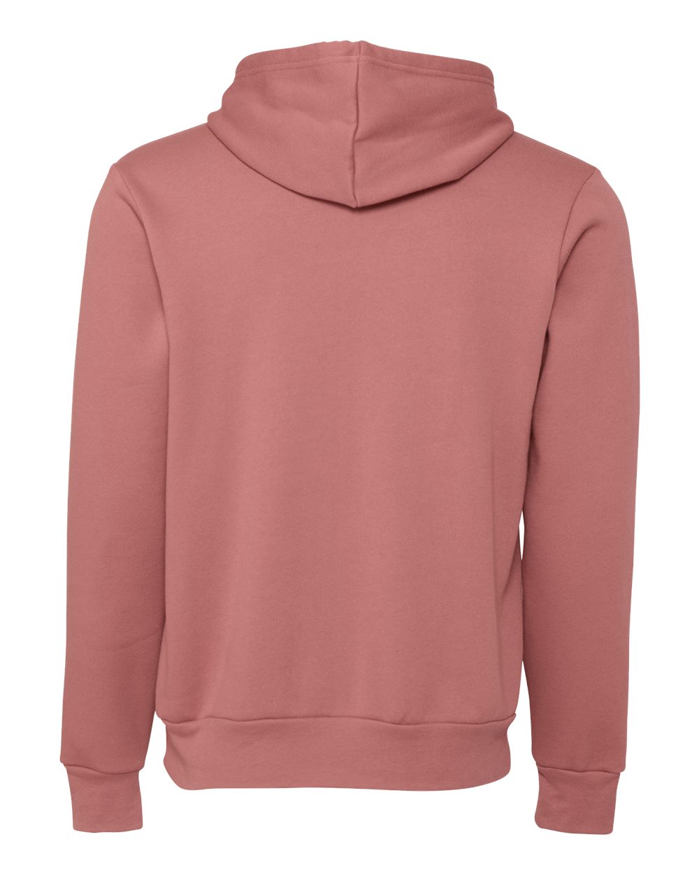 Unisex Sponge Fleece Hoodie - Back - B86306302 - Mauve