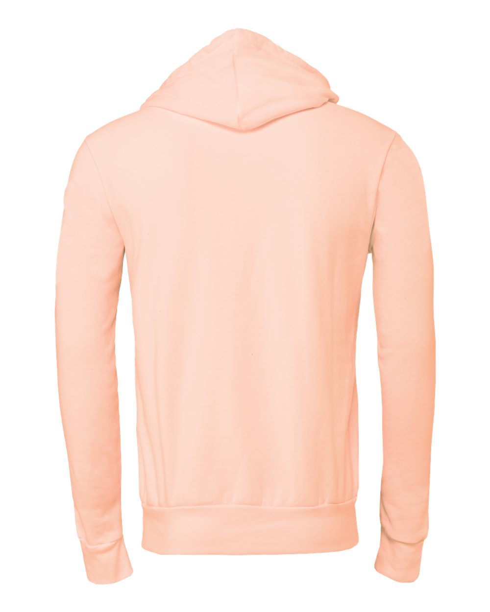 Unisex Sponge Fleece Hoodie - Back - B86306332 - Peach