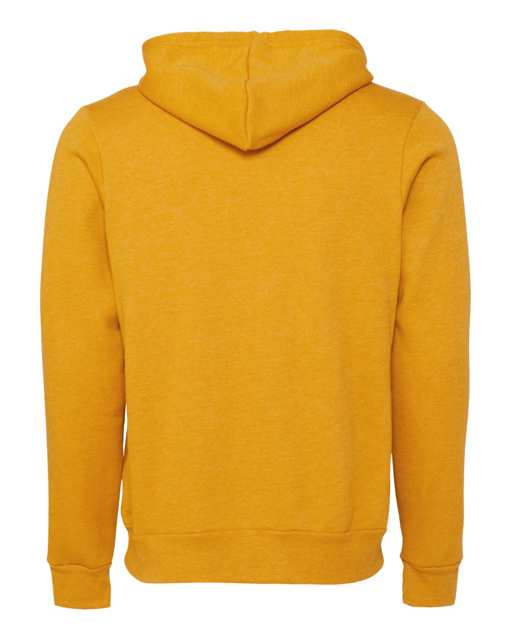 Unisex Sponge Fleece Hoodie - Back - B86306402 - Heather Mustard