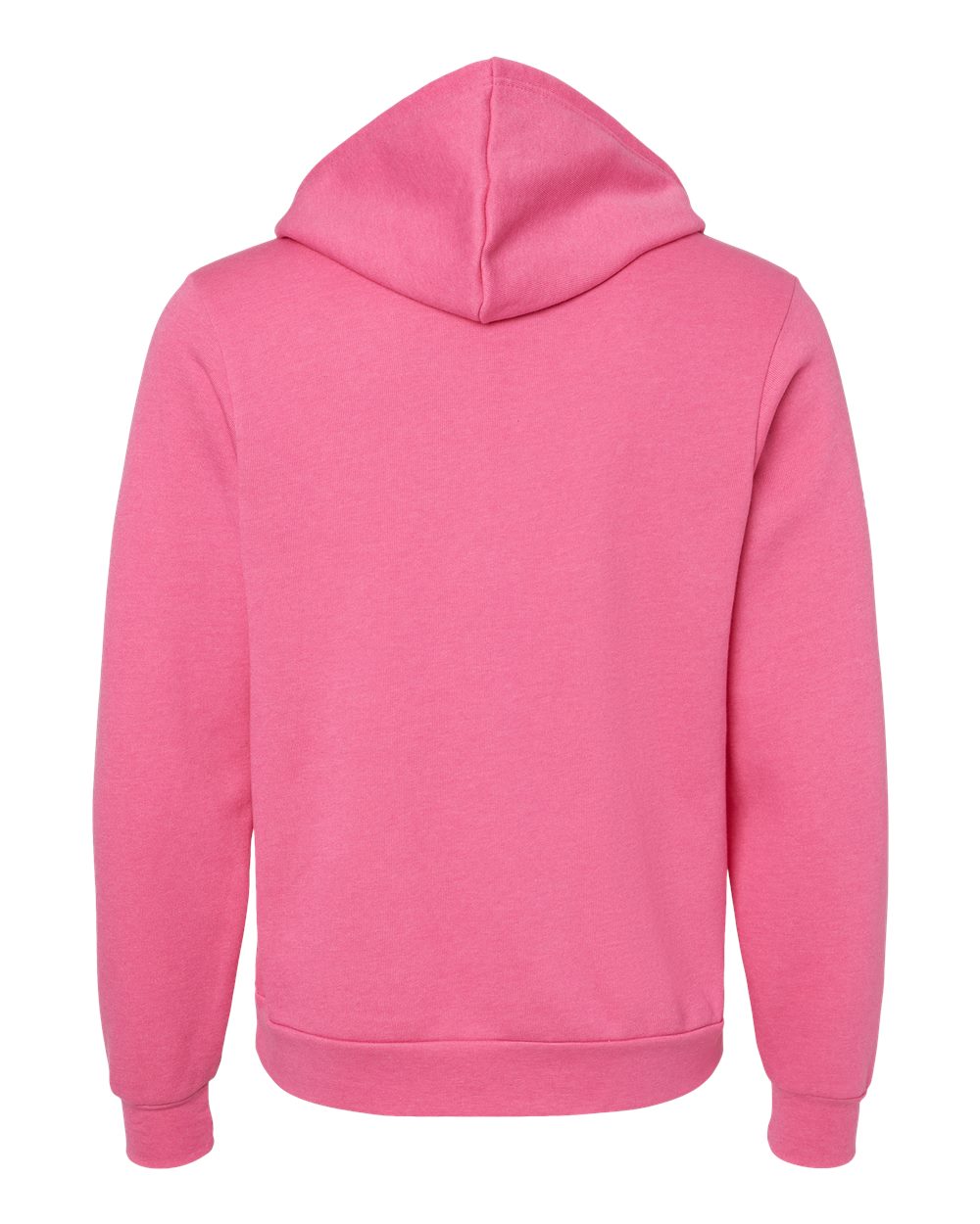 Unisex Sponge Fleece Hoodie - Back - B86306462 - Heather Charity Pink