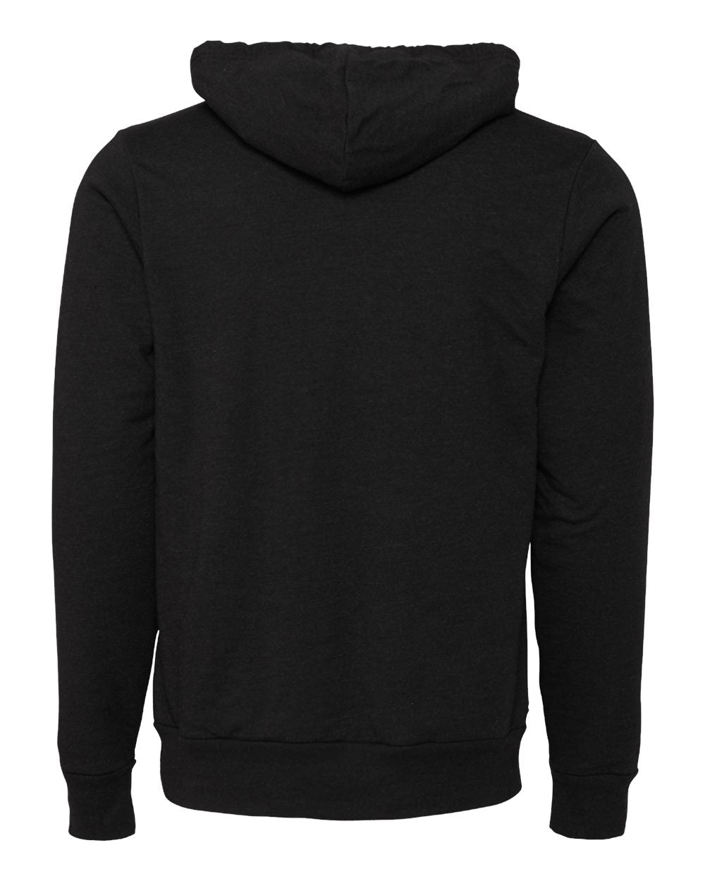 Unisex Sponge Fleece Hoodie - Back - B86306492 - Black Heather
