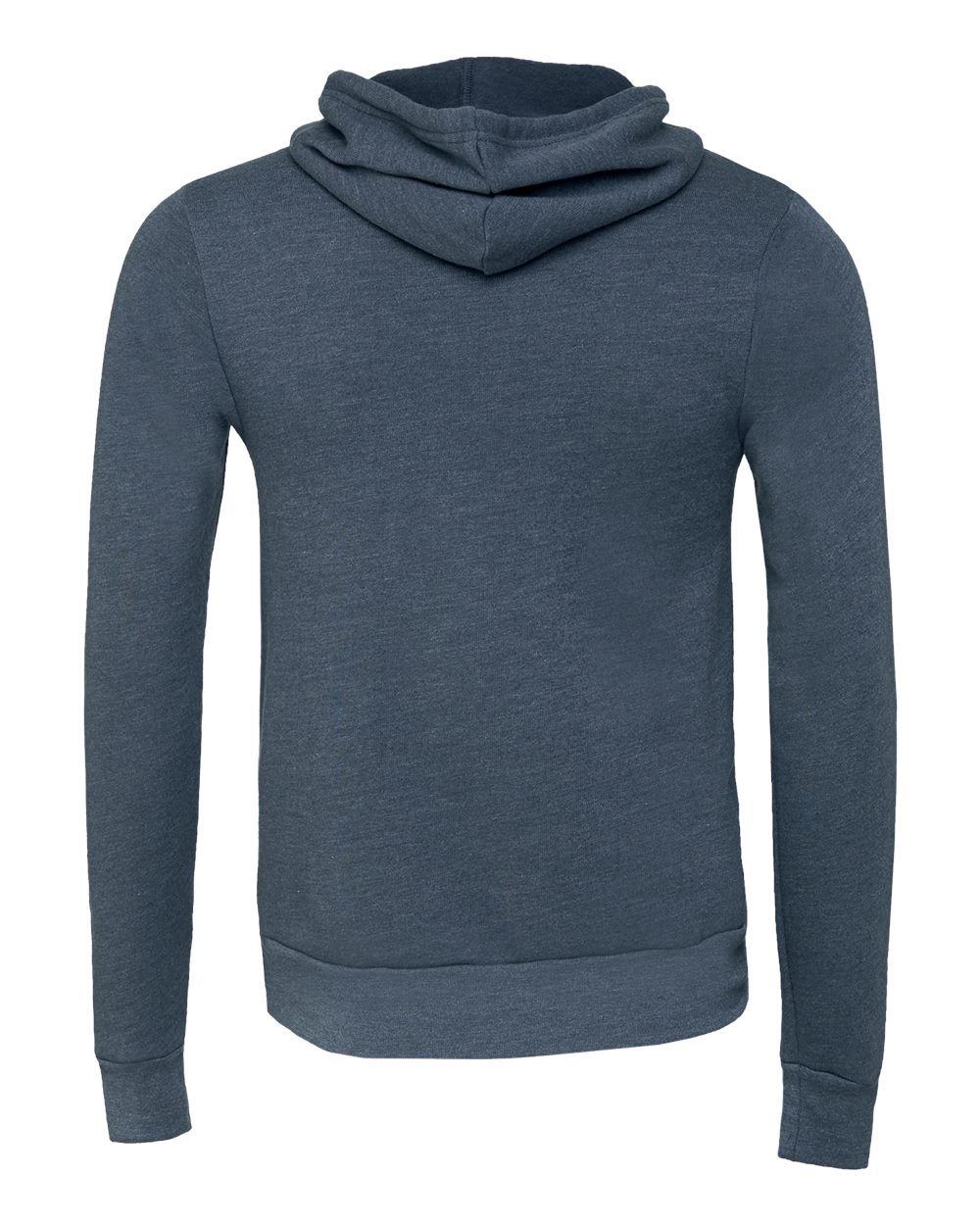 Unisex Sponge Fleece Hoodie - Back - B86306662 - Heather Navy