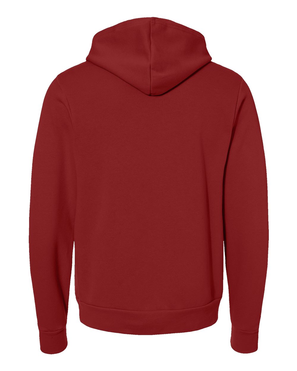Unisex Sponge Fleece Hoodie - Back - B86306682 - Cardinal
