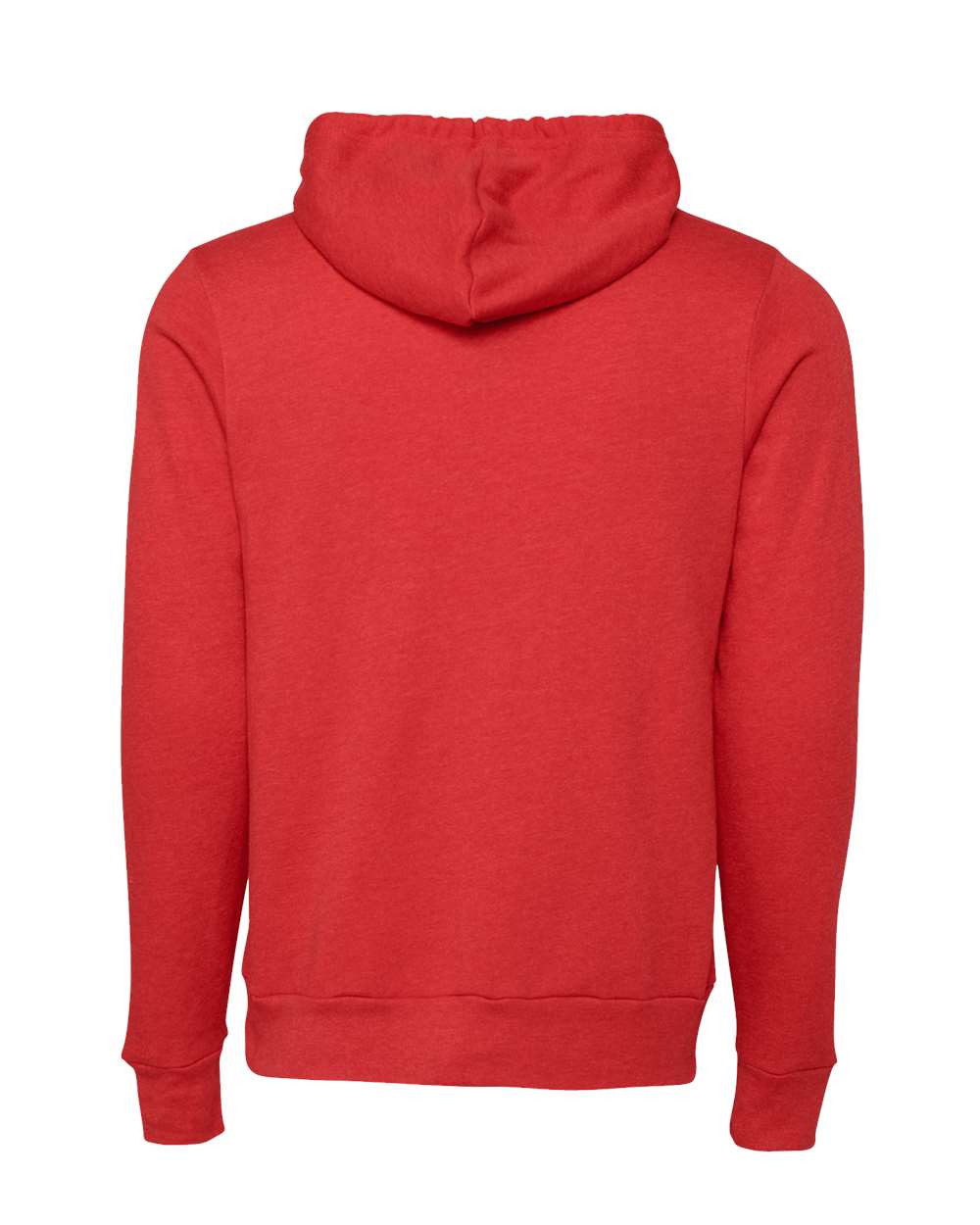Unisex Sponge Fleece Hoodie - Back - B86306722 - Heather Red