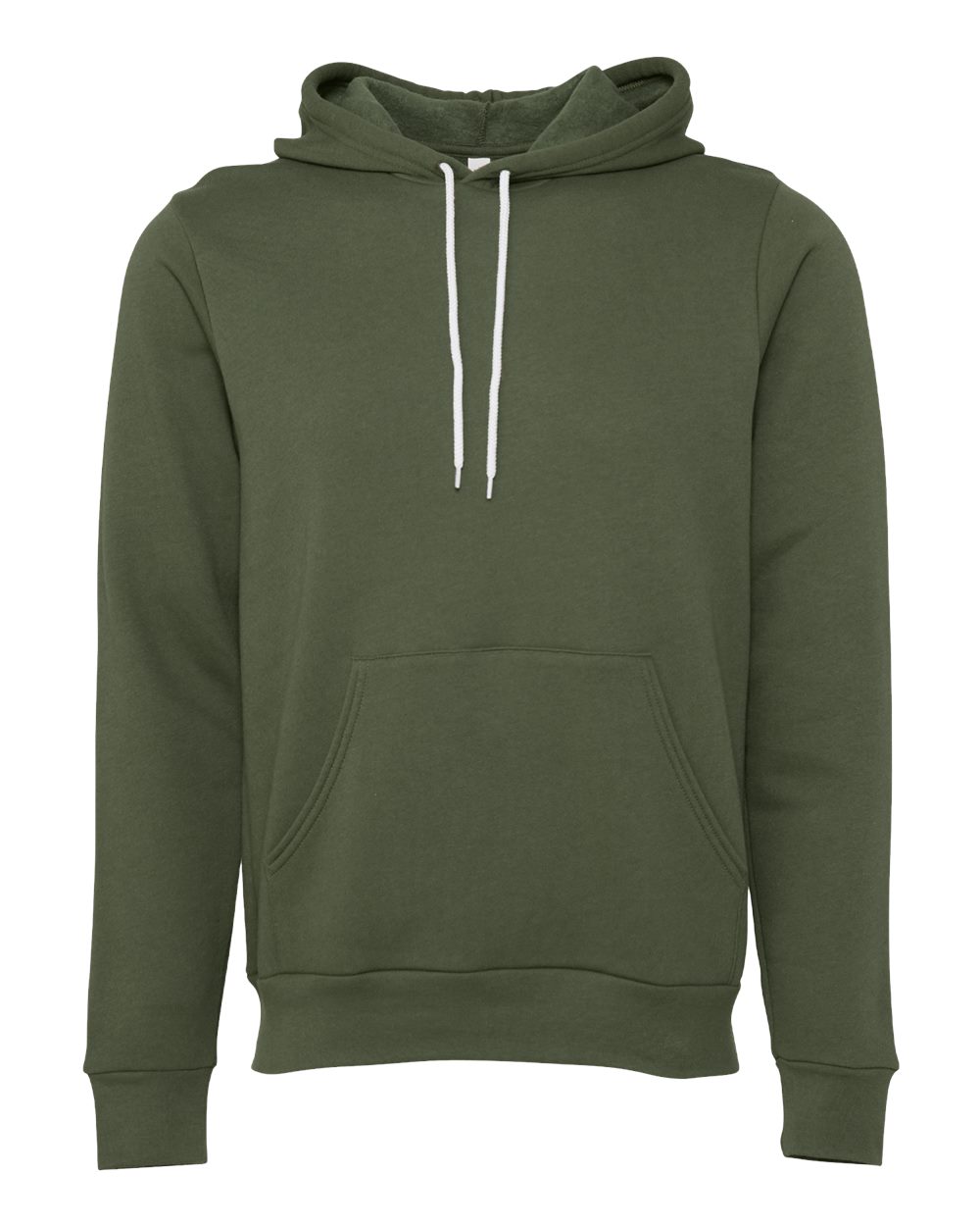 Unisex Sponge Fleece Hoodie - Front - B86306062 - Military Green