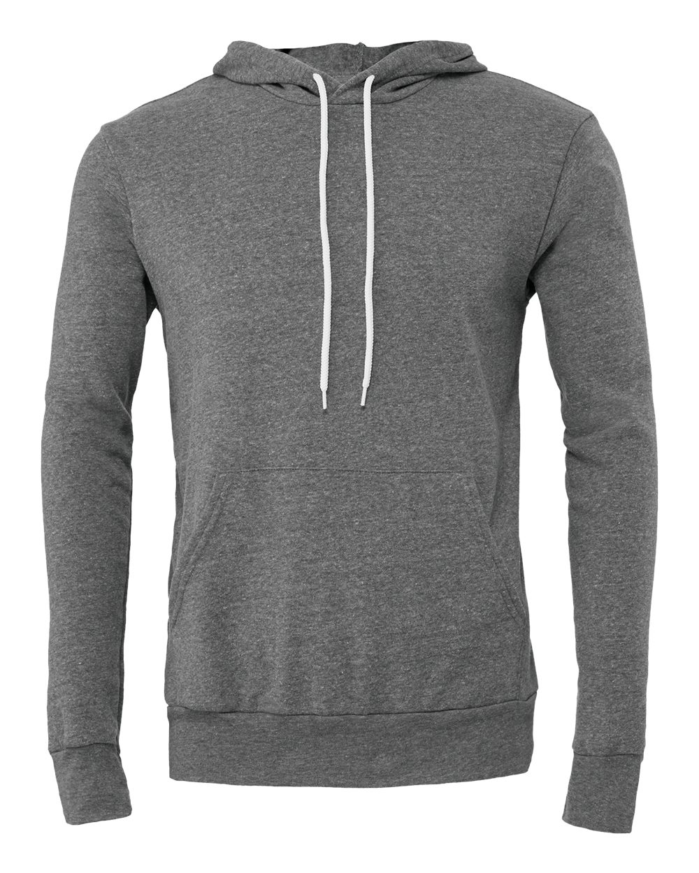 Unisex Sponge Fleece Hoodie - Front - B86306072 - Deep Heather