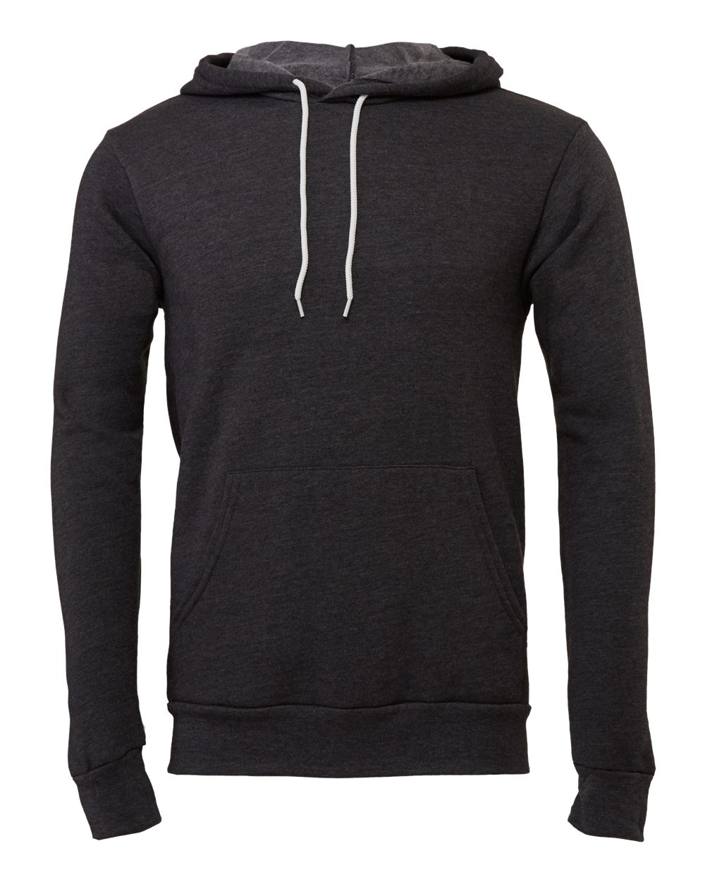 Unisex Sponge Fleece Hoodie - Front - B86306102 - Dark Grey Heather