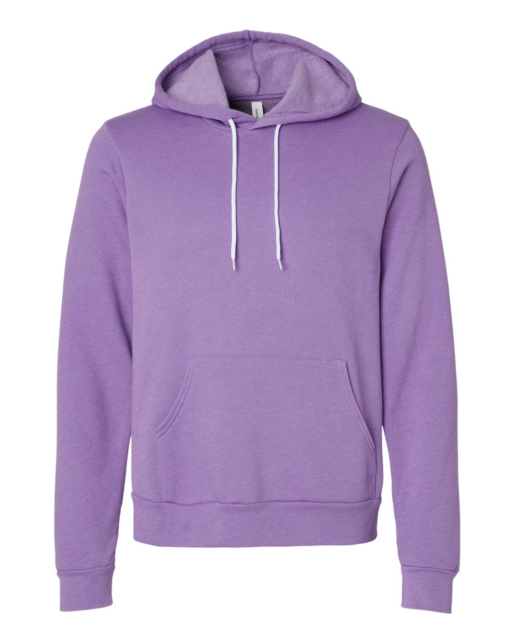 Unisex Sponge Fleece Hoodie - Front - B86306212 - Heather Team Purple