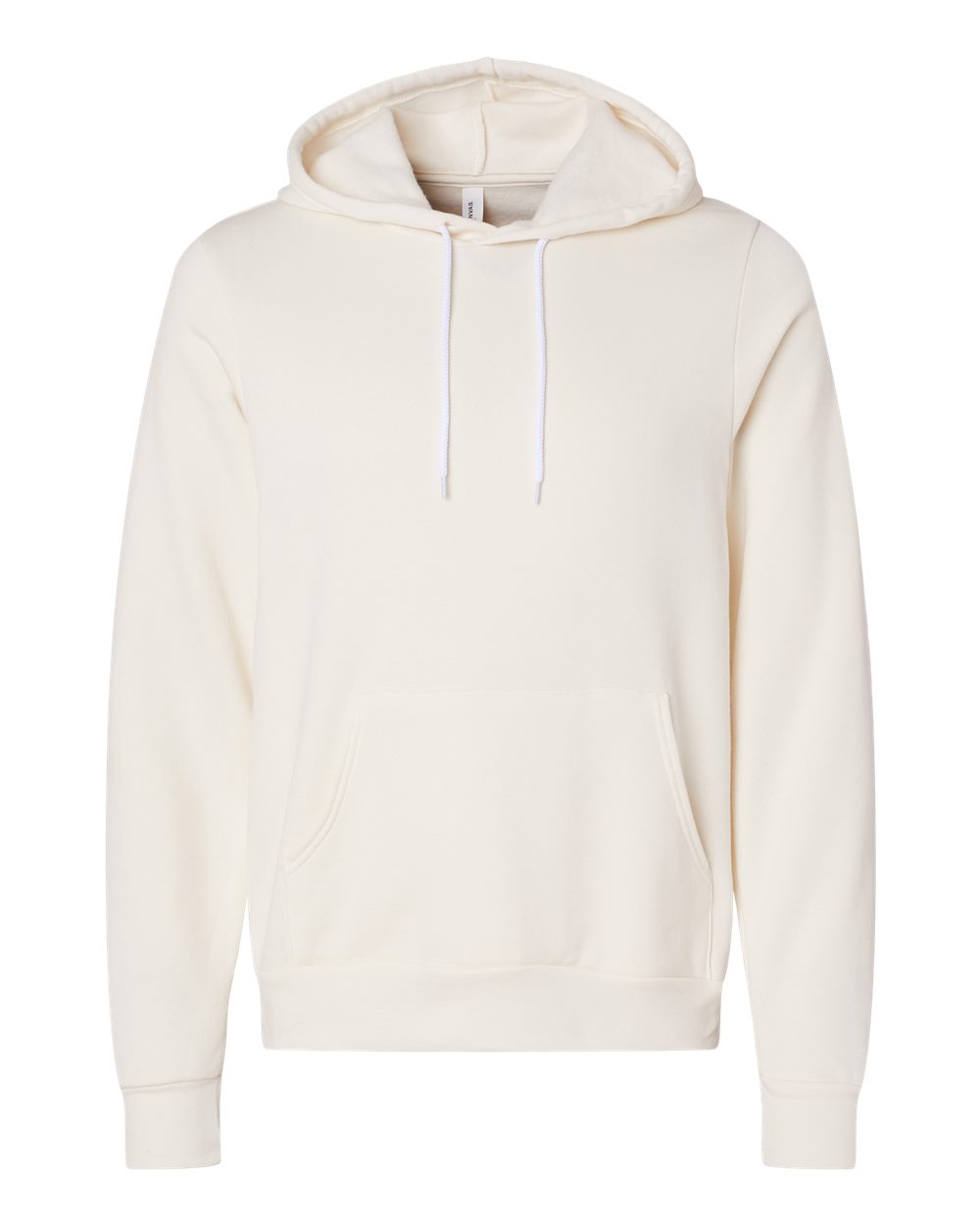 Unisex Sponge Fleece Hoodie - Front - B86306232 - Natural