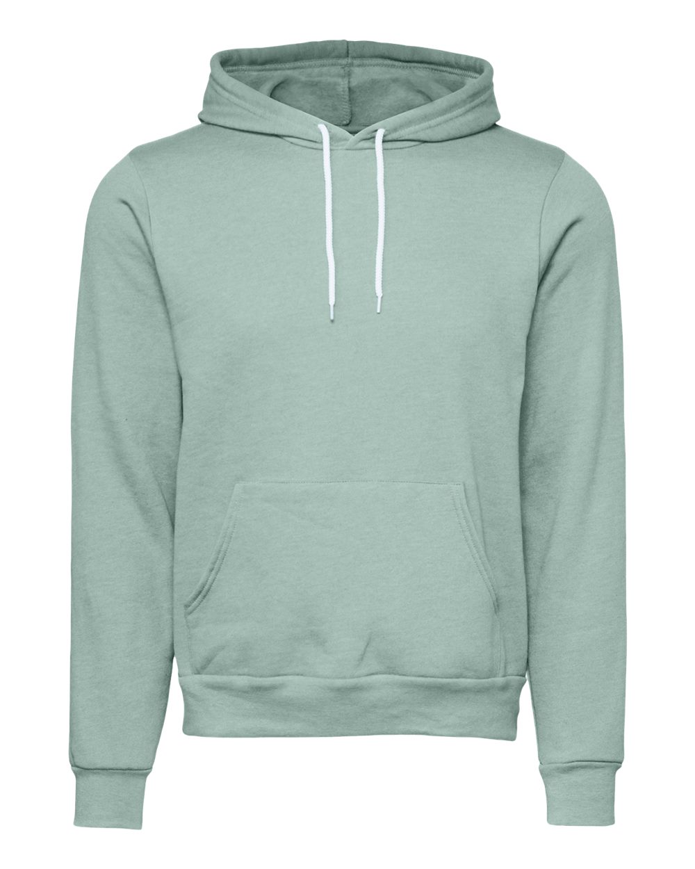 Unisex Sponge Fleece Hoodie - Front - B86306432 - Dusty Blue
