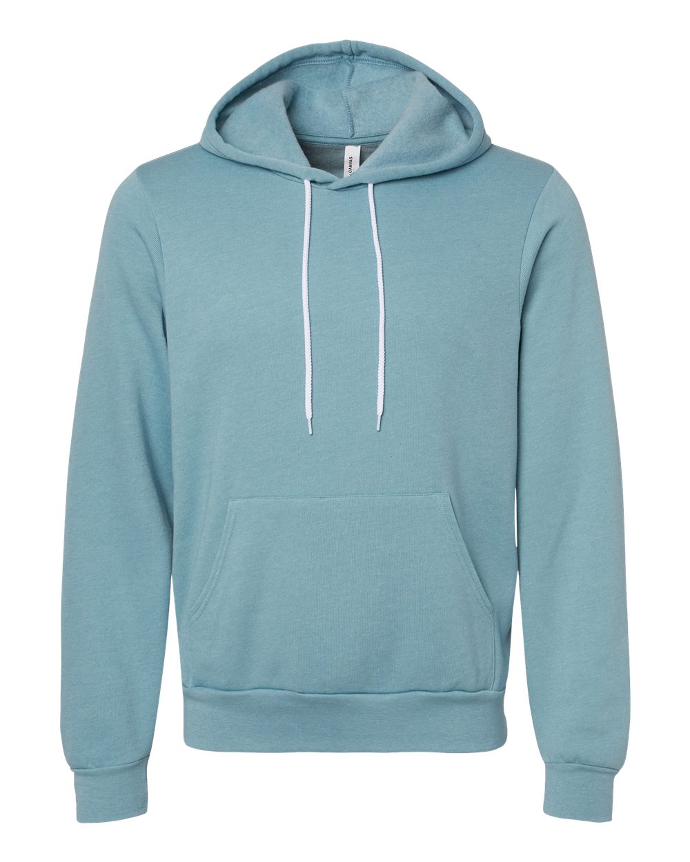 Unisex Sponge Fleece Hoodie - Front - B86306452 - Heather Blue Lagoon