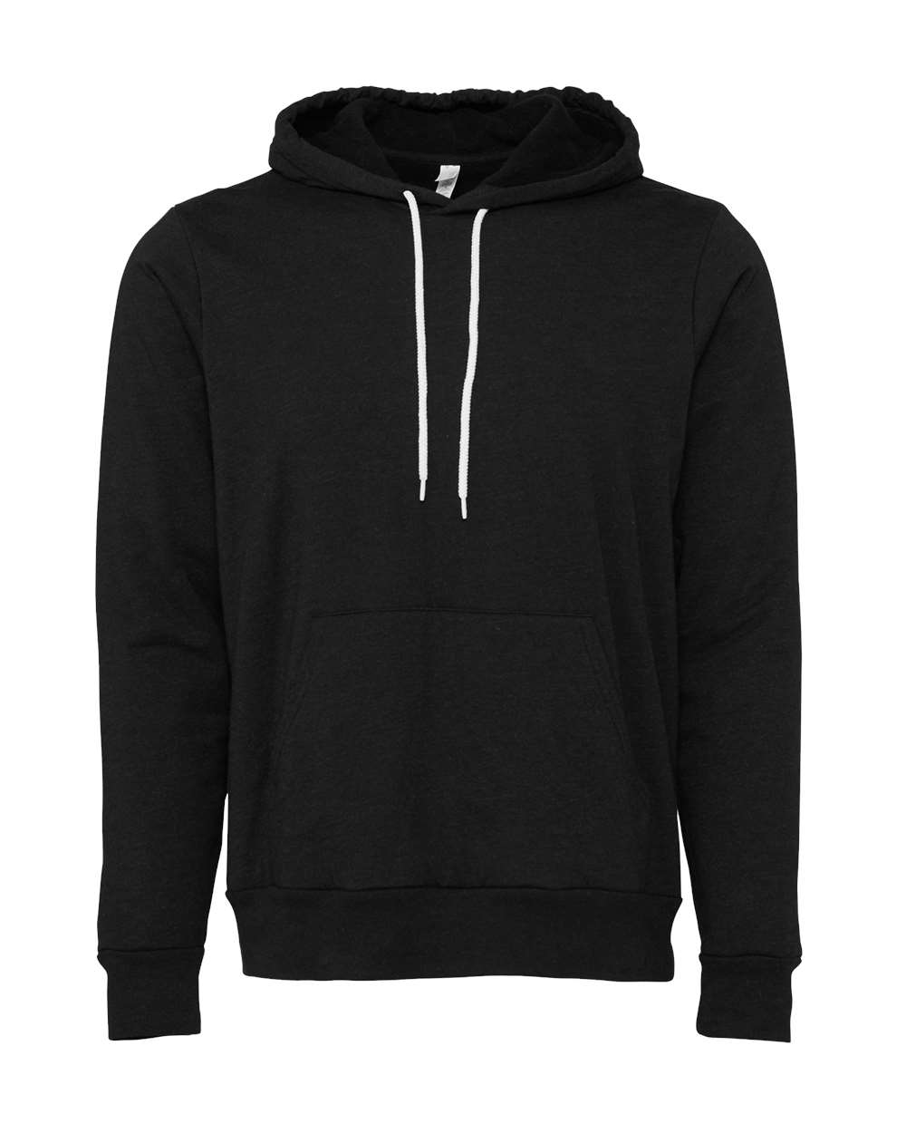 Unisex Sponge Fleece Hoodie - Front - B86306492 - Black Heather