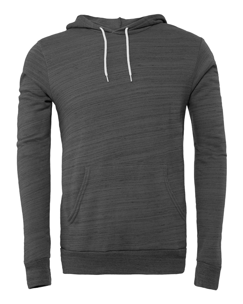 Unisex Sponge Fleece Hoodie - Front - B86306512 - Dark Grey Marble