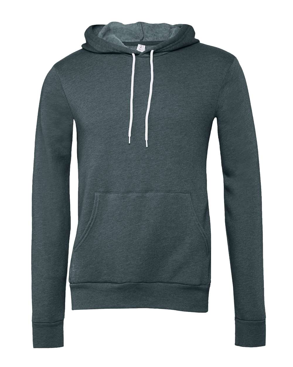 Unisex Sponge Fleece Hoodie - Front - B86306622 - Heather Slate