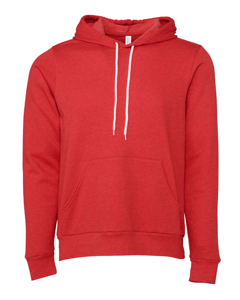 Unisex Sponge Fleece Hoodie - Front - B86306722 - Heather Red