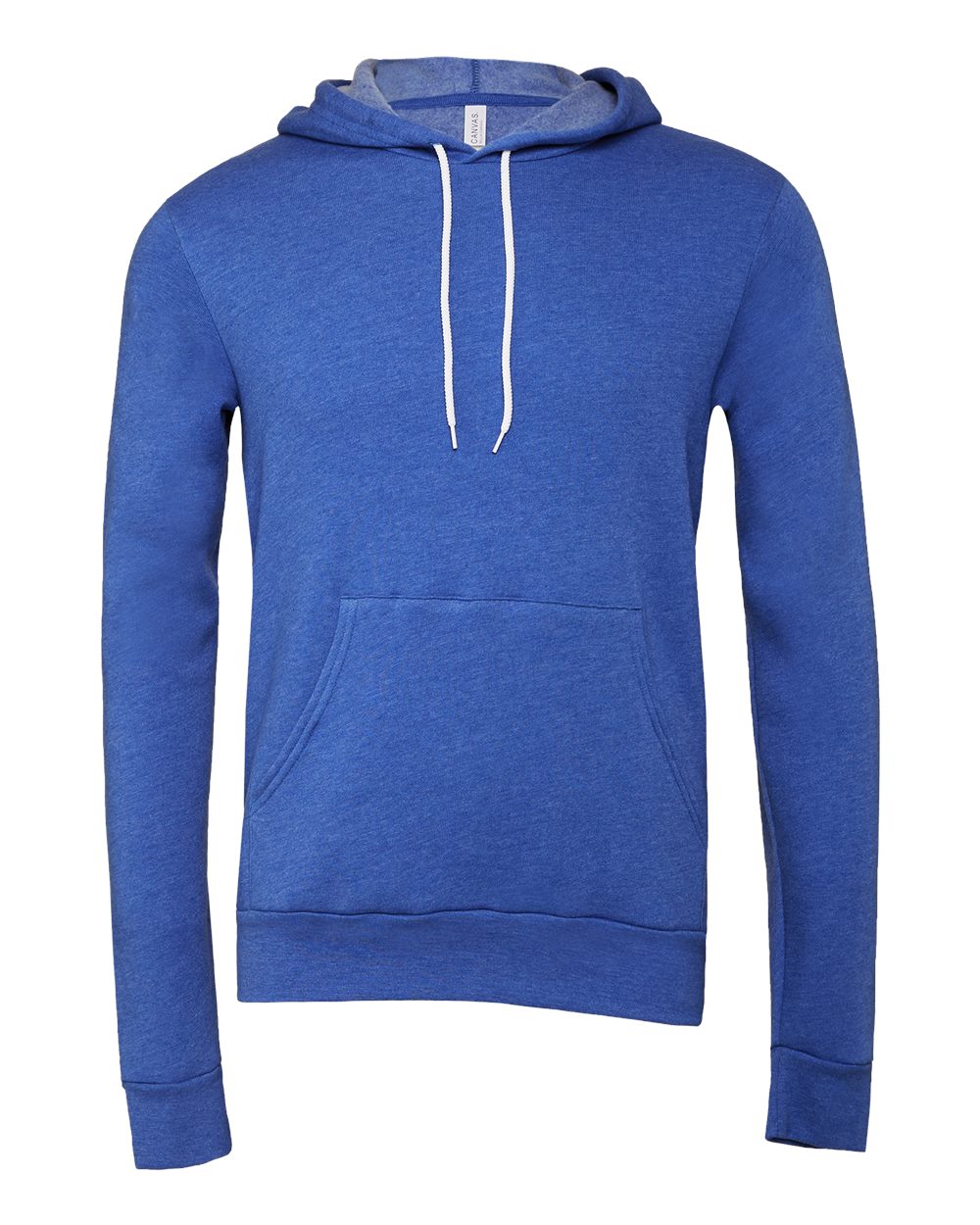 Unisex Sponge Fleece Hoodie - Front - B86306762 - Heather True Royal