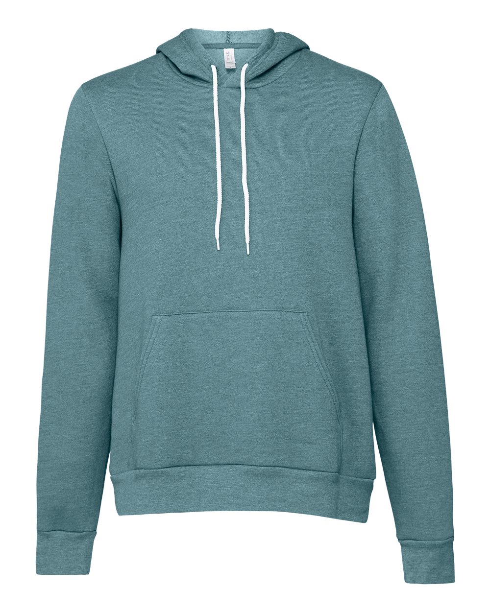 Unisex Sponge Fleece Hoodie - Front - B86306772 - Heather Deep Teal