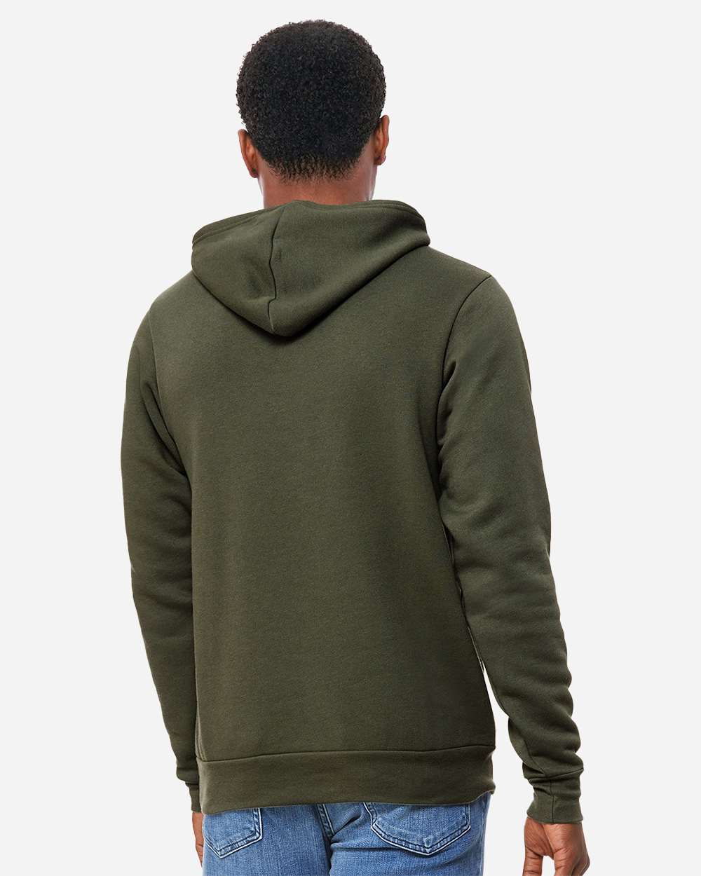 Unisex Sponge Fleece Hoodie - OnModelBack - B86306062 - Military Green