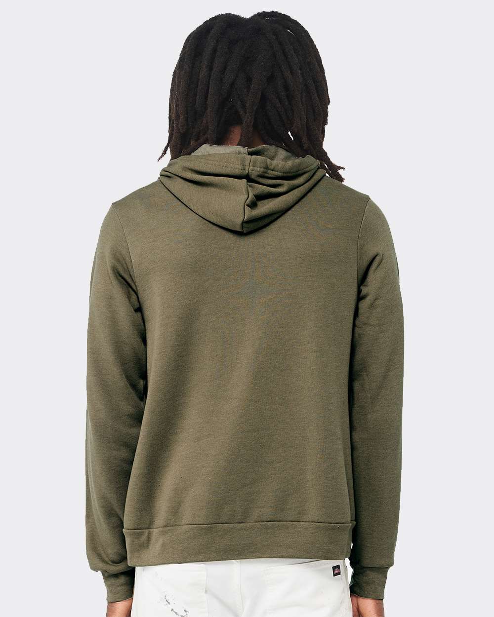 Unisex Sponge Fleece Hoodie - OnModelBack - B86306192 - Heather Olive