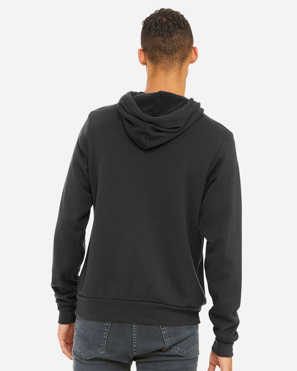 Unisex Sponge Fleece Hoodie - OnModelBack - B86306202 - Dark Grey