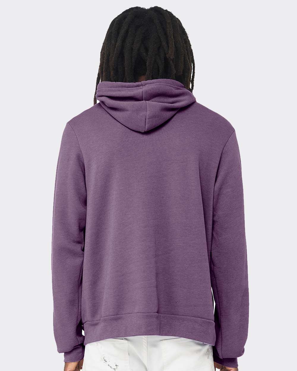 Unisex Sponge Fleece Hoodie - OnModelBack - B86306212 - Heather Team Purple