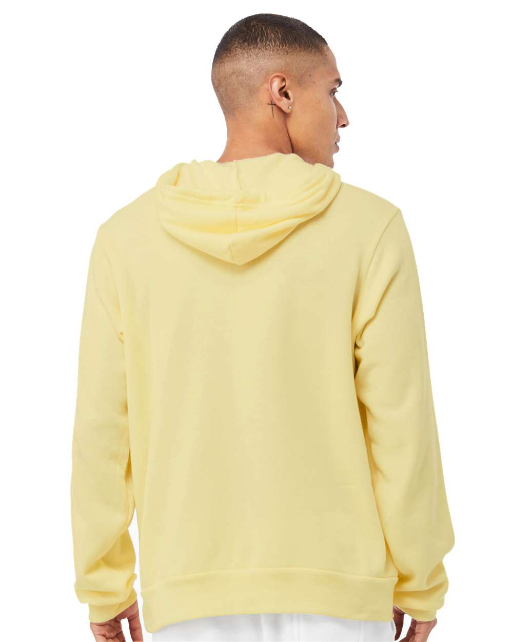 Unisex Sponge Fleece Hoodie - OnModelBack - B86306472 - French Vanilla