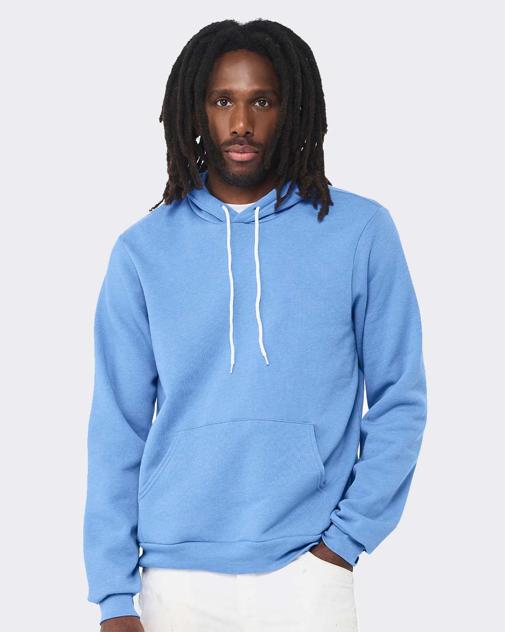 Unisex Sponge Fleece Hoodie - OnModelFront - B86306052 - Carolina Blue