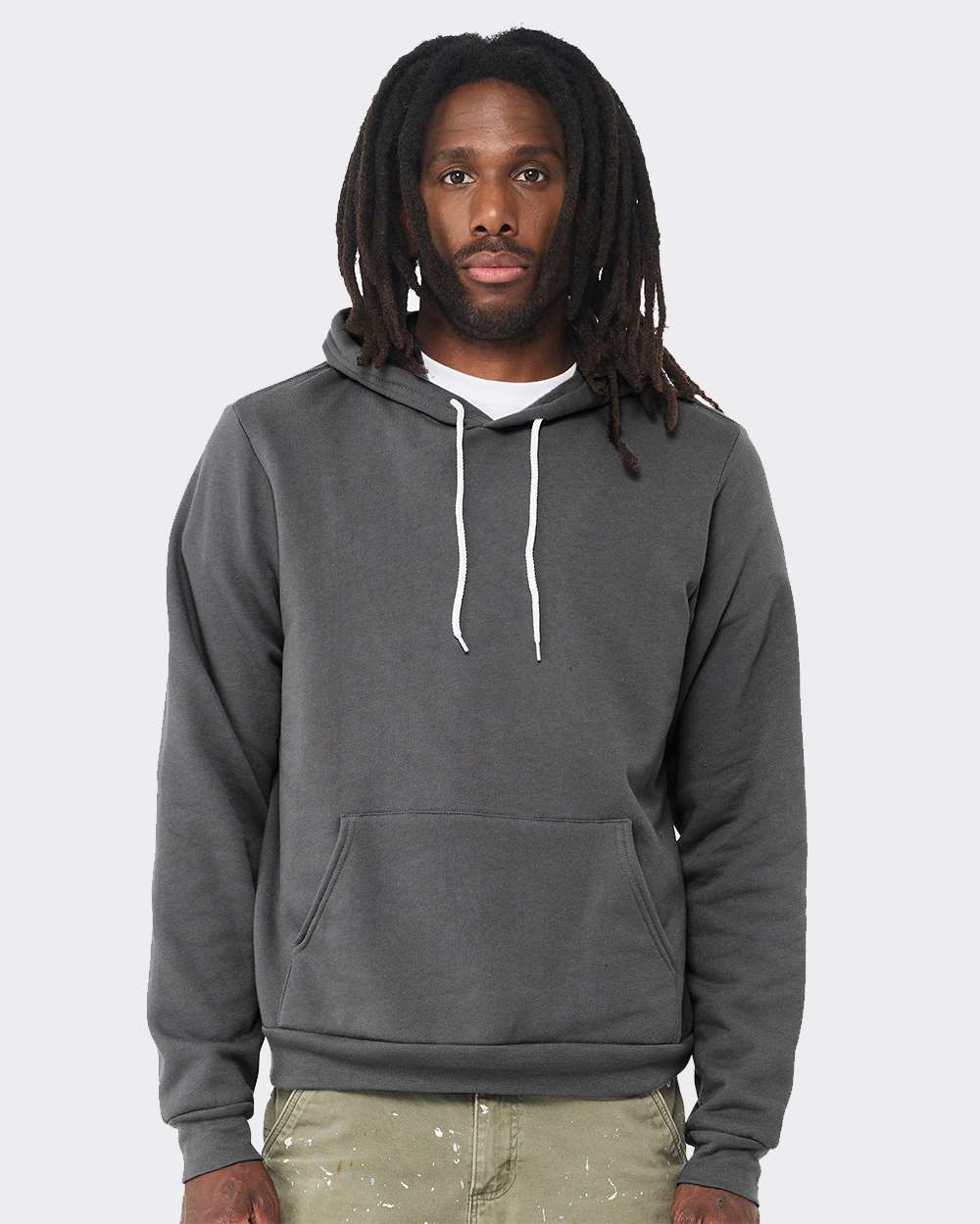 Unisex Sponge Fleece Hoodie - OnModelFront - B86306122 - Asphalt