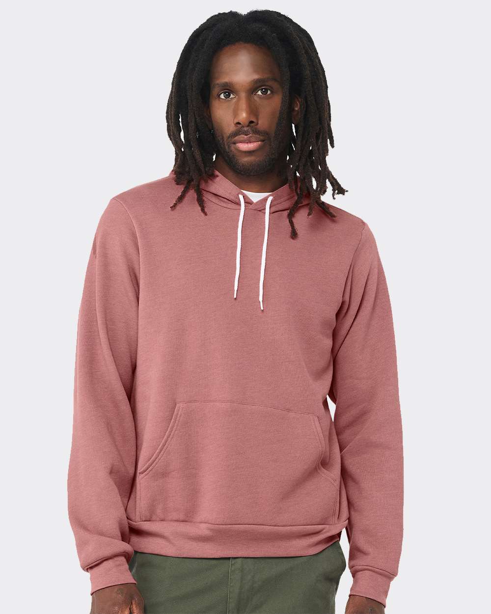 Unisex Sponge Fleece Hoodie - OnModelFront - B86306162 - Heather Mauve