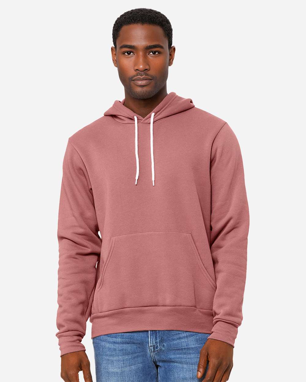 Unisex Sponge Fleece Hoodie - OnModelFront - B86306302 - Mauve