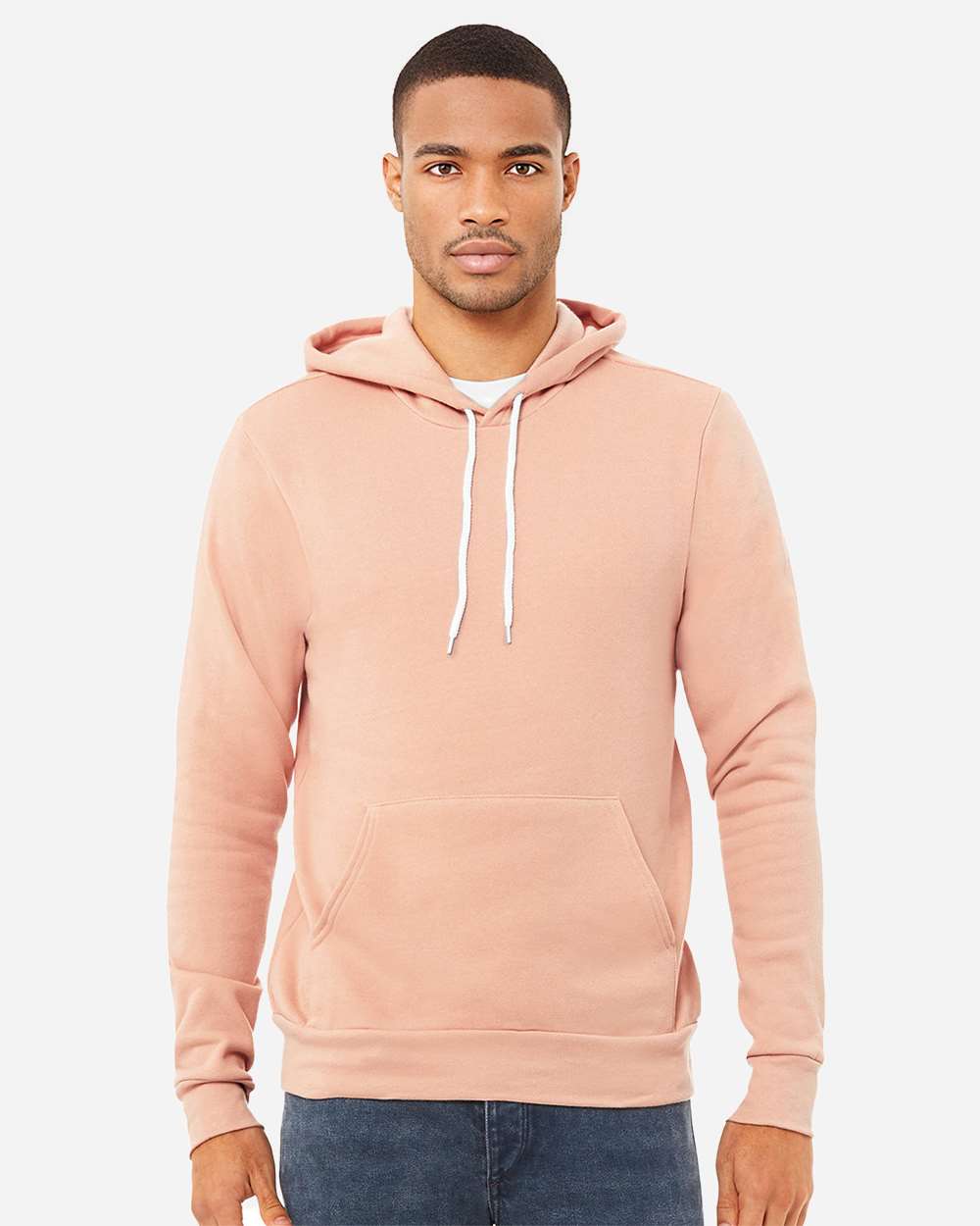 Unisex Sponge Fleece Hoodie - OnModelFront - B86306332 - Peach