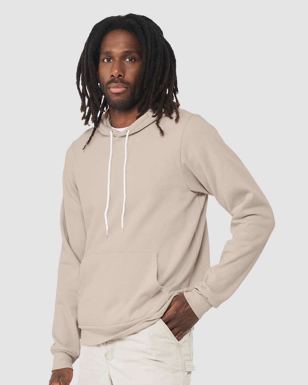 Unisex Sponge Fleece Hoodie - OnModelSide - B86306152 - Heather Dust